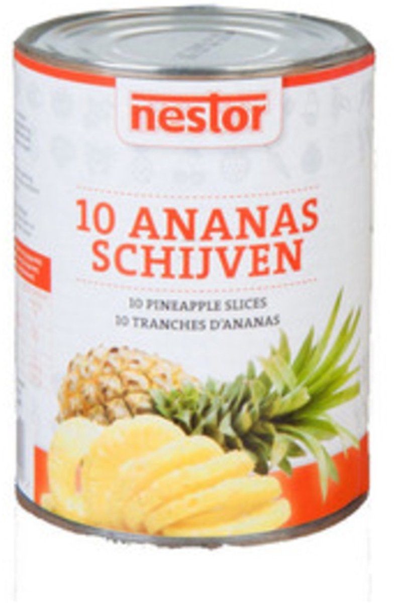 Nestor Ananasschijven – 6 x 567 g (10 stuks per blik)
