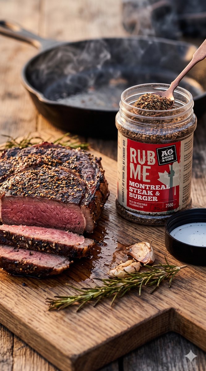 Angus & Oink Montreal Steak & Burger Seasoning Rub - kruiden voor steaks en burgers - 200g