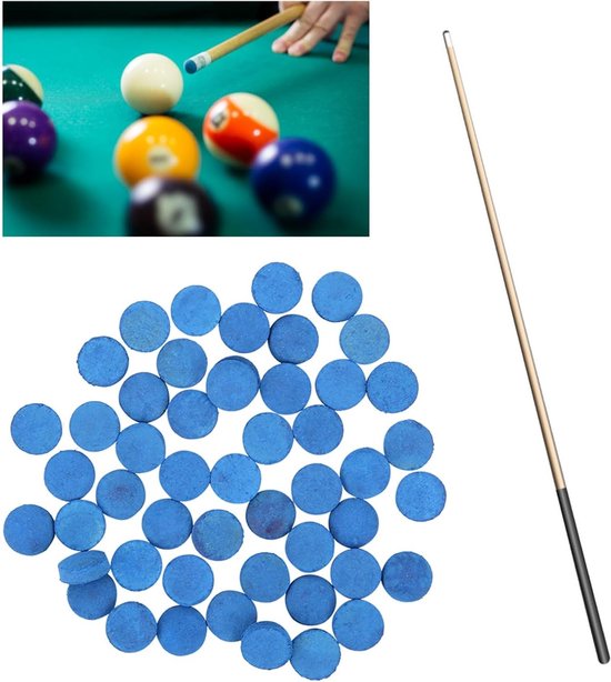 50 Stuks Billiard Pool Cue Tips, Vervangingsset voor Pool Sticks, Snooker Accessoires en Onderhoud van Merkloos — afbeelding 4