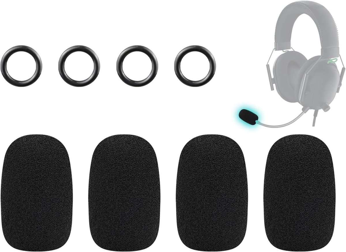 Microfoon Case Set met Schuim Bescherming voor Razer BlackShark V2, Barracuda X en Kraken V3 Pro - Popfilter en Windscherm Inbegrepen