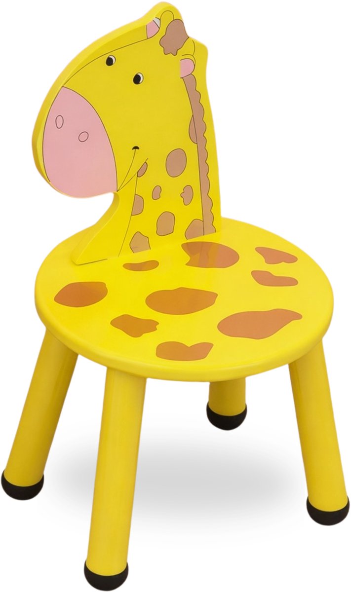 BDGoods® - Kinderstoeltje Giraffe - Houten Peuterstoel - Kleuterstoel - Kinderstoel 2-4 Jaar - Kinderkamer -