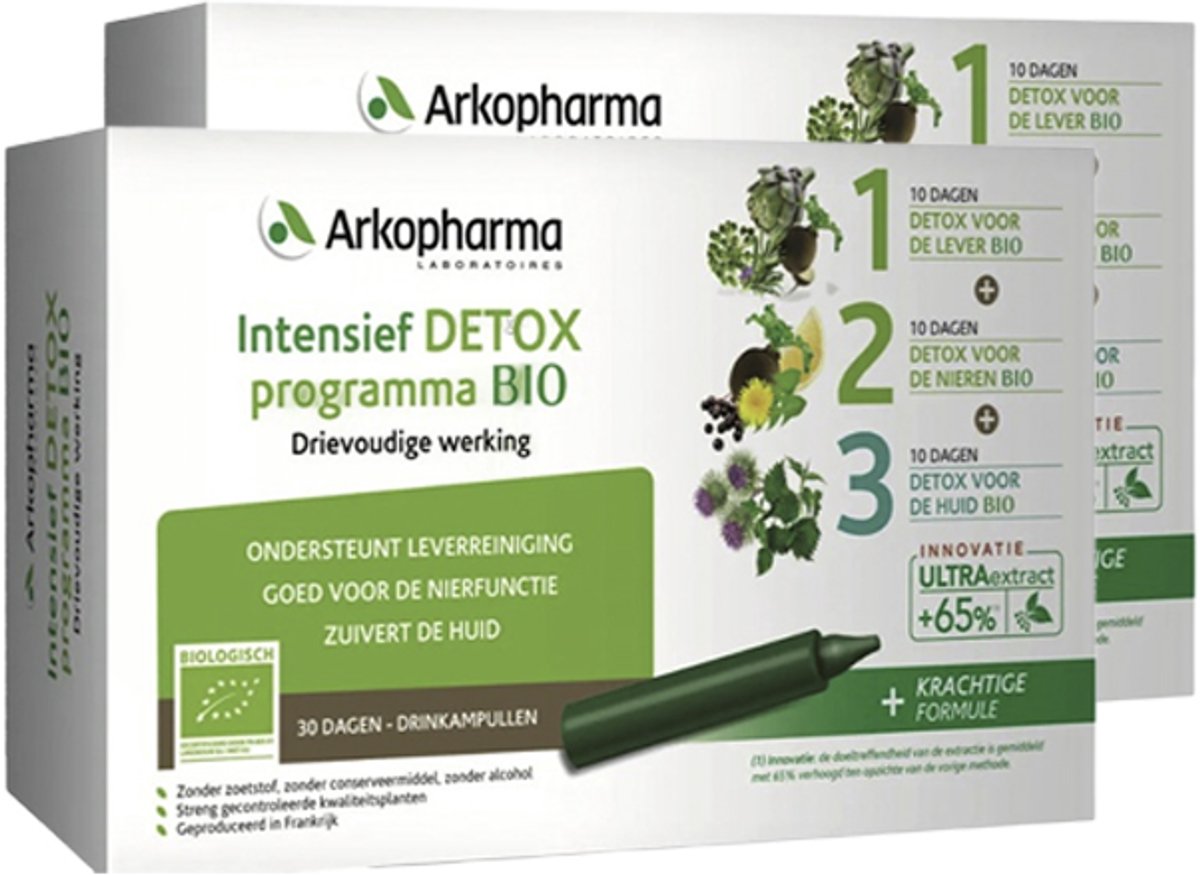 Arkopharma | Arkofluids BIO Detox 30 Dagen Kuur | 30 Ampullen 15ml | 2 stuks | 30 x 15ml