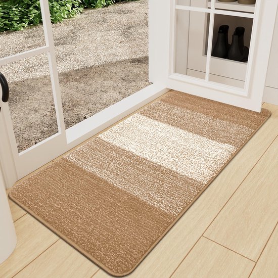 Olanly Droogloopmat - Schoonvoetsmat - Antislip Droogvoetsmat - Ingang Deurmat - 80x120 cm - Camelkleur