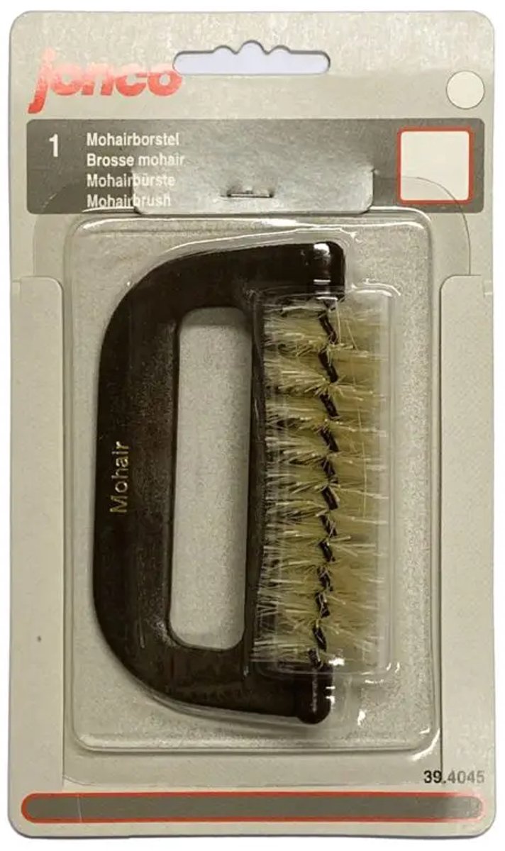 Jonco Mohaiborstel - bruin - mohair kam borstel - art. 39.4045