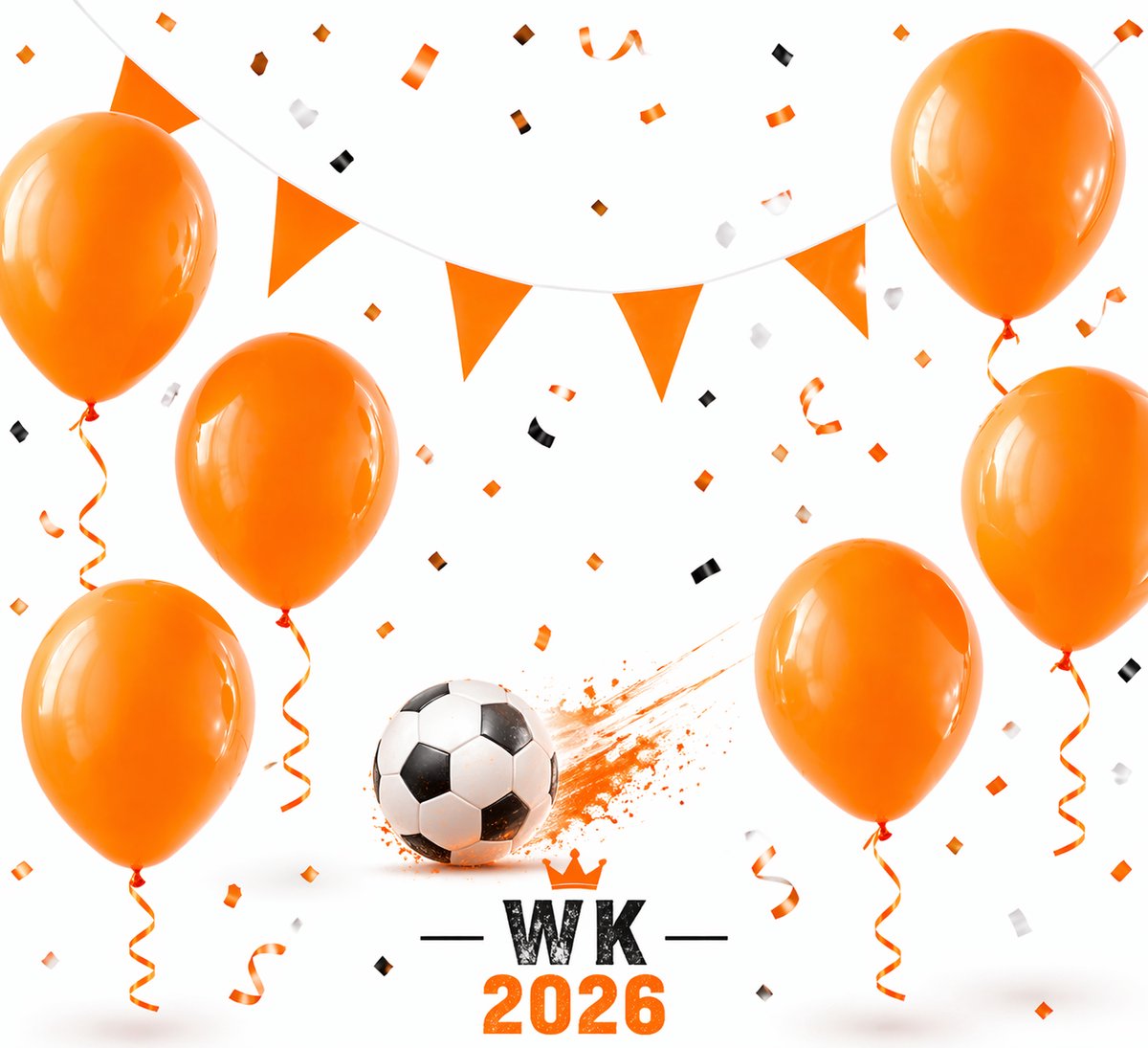 Oranje Versiering - Oranje Slingers - Oranje Ballonnen - EK - WK Versiering - Oranje feestartikelen - WK supporters - voetbal - Nederland