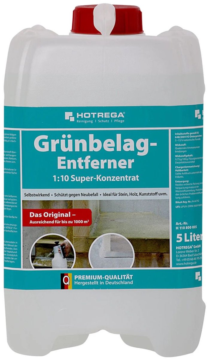 Super Concentraat Groene Aanslag Reiniger 5 Liter – Krachtige Formule voor Terras, Oprit en Tuinmeubelen, Direct Resultaat en Langdurige Bescherming