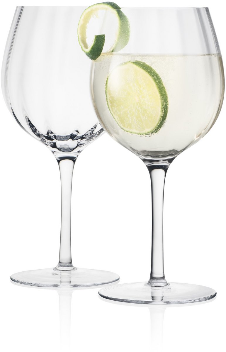 AmberGlass GC200 - Professionele Gin Tonic Cocktail Glazen Set - 2 Stuks - Handgemaakt
