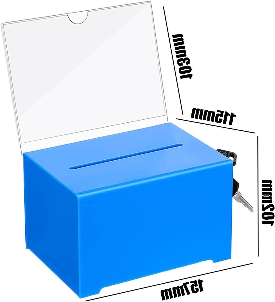 Cosensi - Afsluitbare Acryl Donatiebox met Sleutelslot