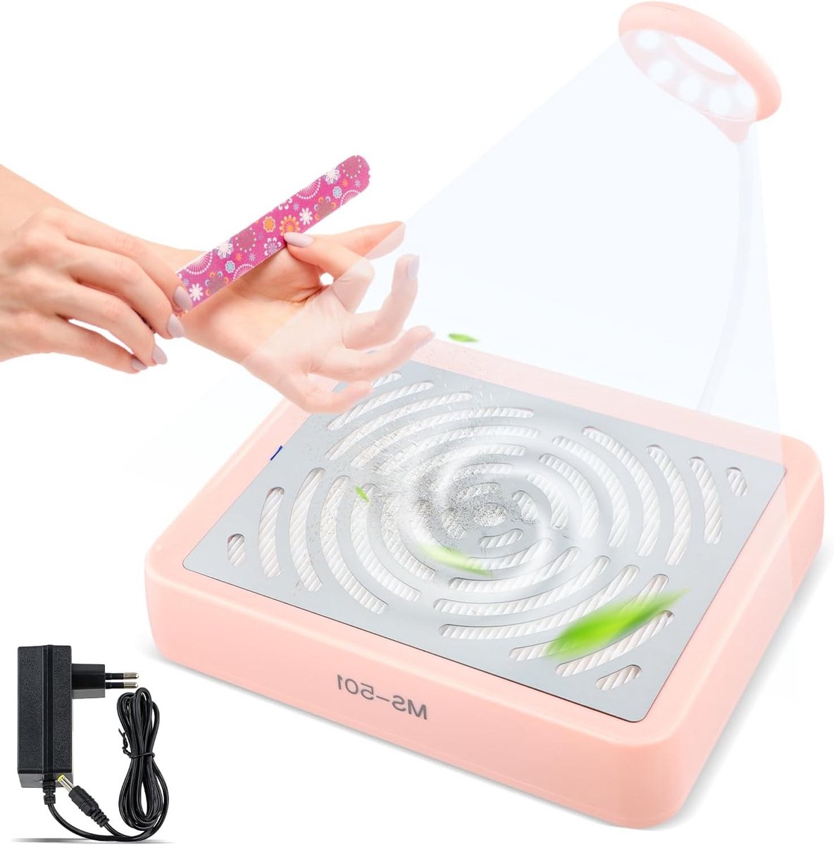 Krachtige Nagelstofzuiger met USB-Verlichting - Geluidsarm & Professioneel