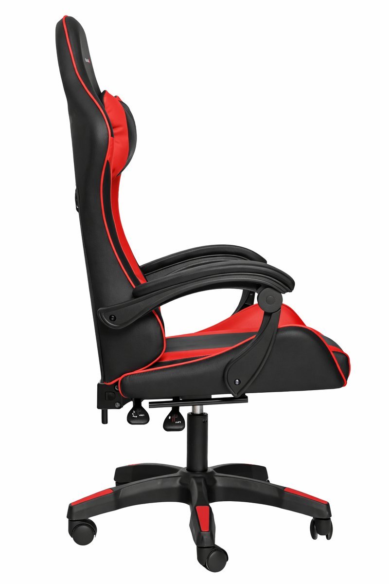 RACINGX - Gamestoel Met Voetsteun- Gaming stoel - Game stoel - Gaming Chair - Verstelbaar - - Max Gewicht 150 kg - Zwart/Rood – foto 4