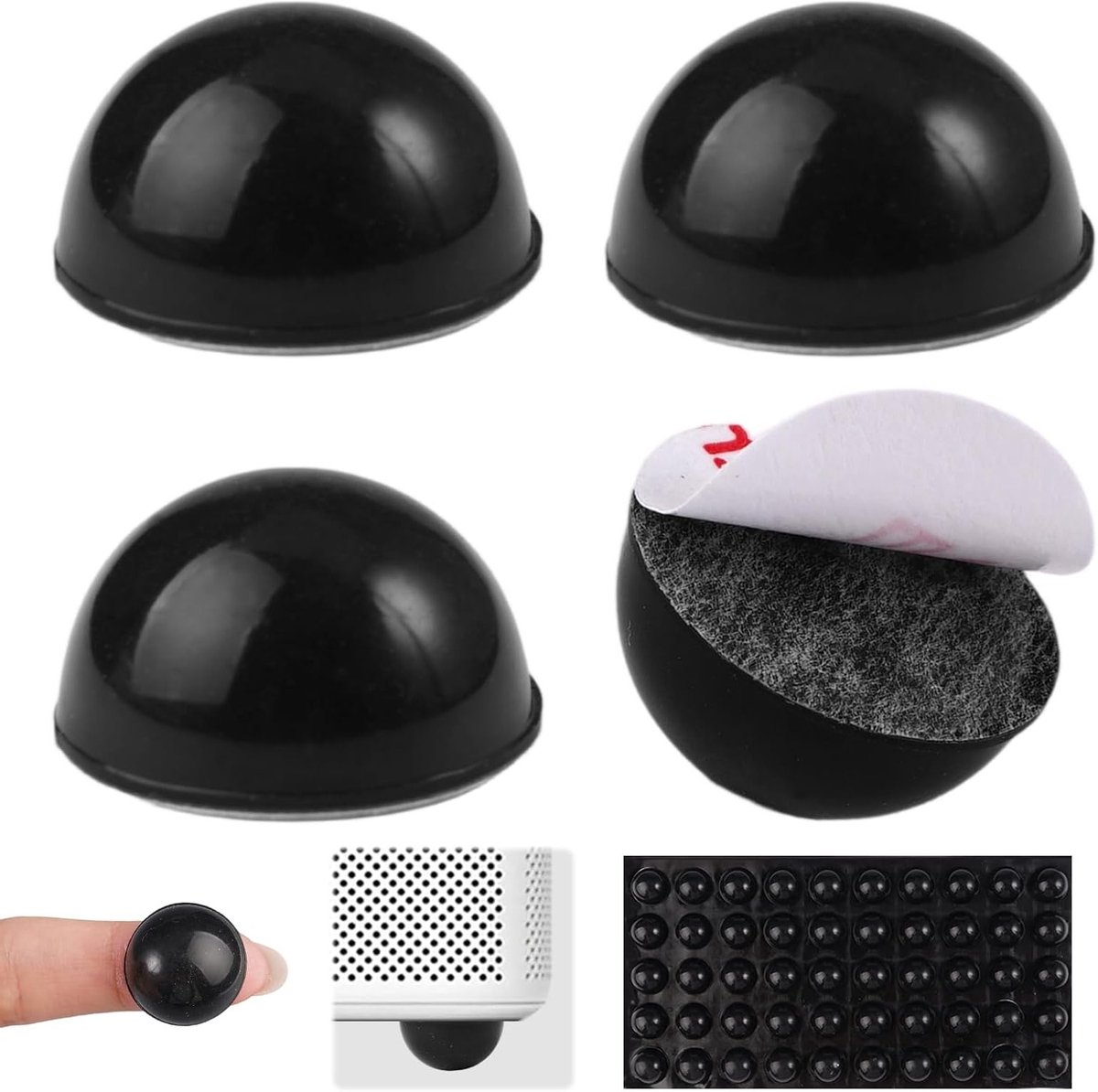 50 Stuks Zelfklevende Rubber Voetjes voor Speakers en Elektronica, 18mm Siliconen Bumpers voor Tafelbladen, Laptops en Lades, Ideaal voor Bescherming en Stabiliteit
