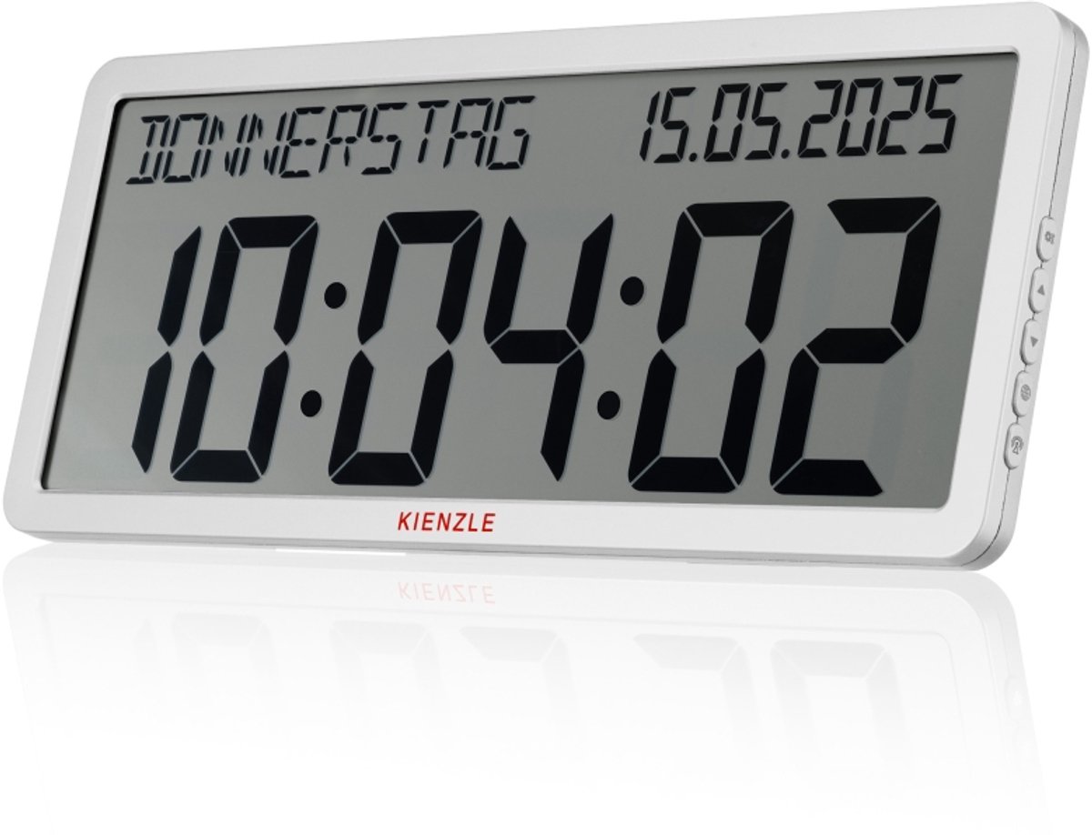 KIENZLE - Radiogestuurde wandklok met datumweergave - Wit