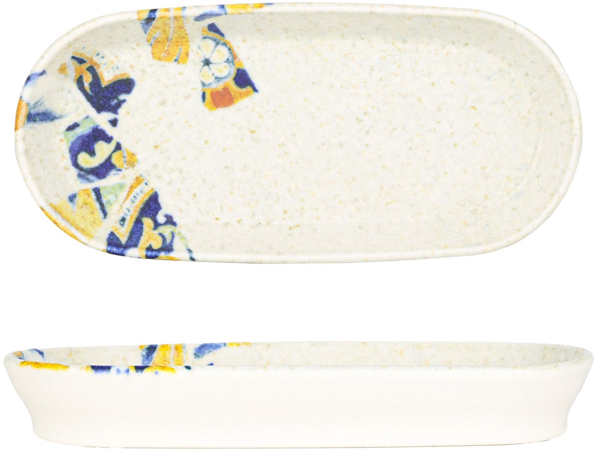 Kütahya Porselen Serveerschaal - Serenita - Porselein - 18x9 cm (125cc) - set van 2
