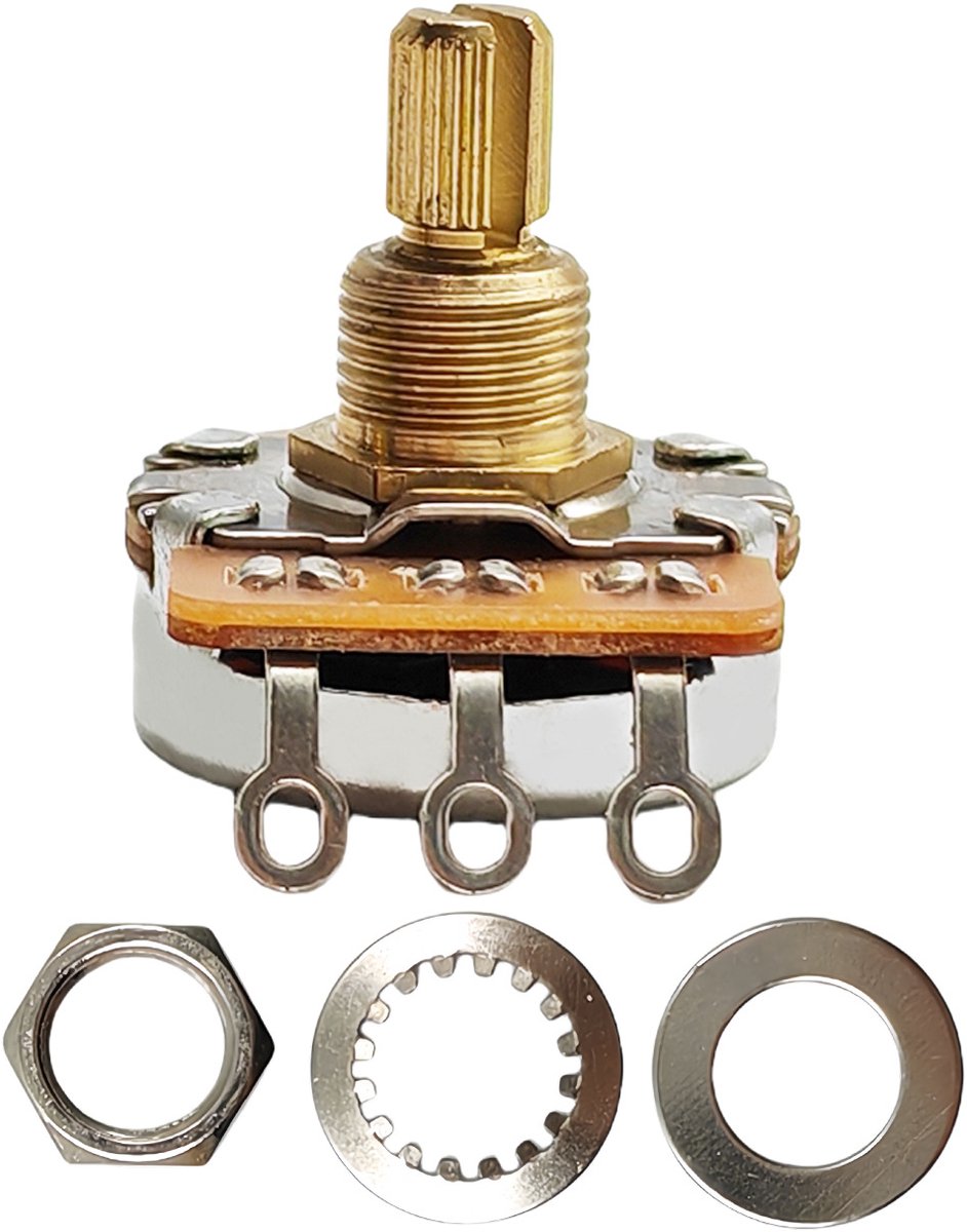 -potentiometer, 500k audio, gesplitste as (set van 4)