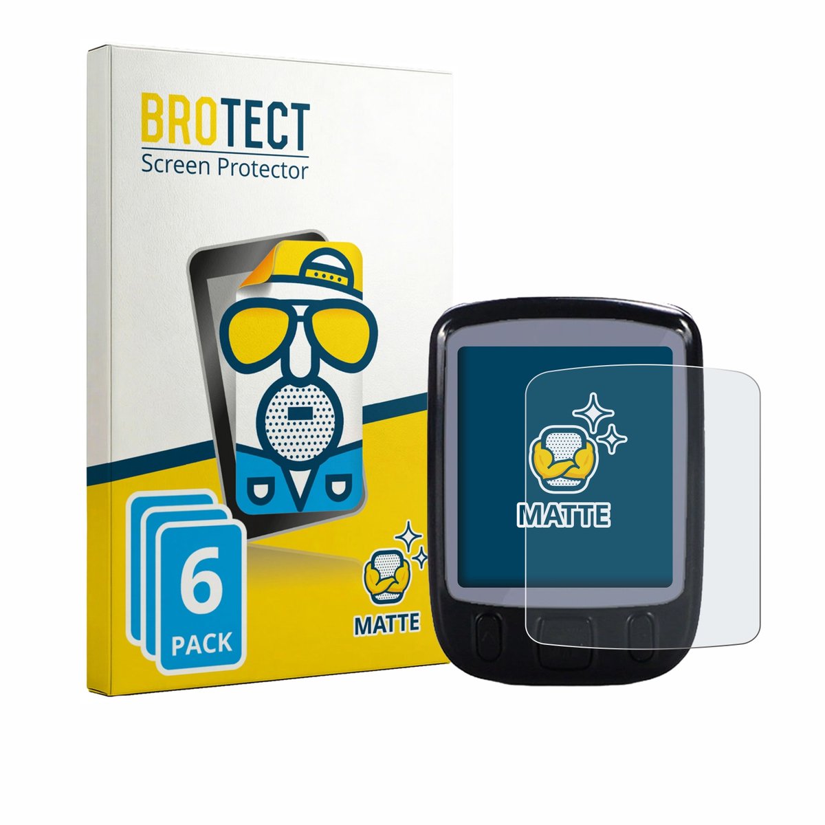 BROTECT - Screenprotector voor Fravsiu Bike Computer - Folie Beschermfolie matte 6 Stuks