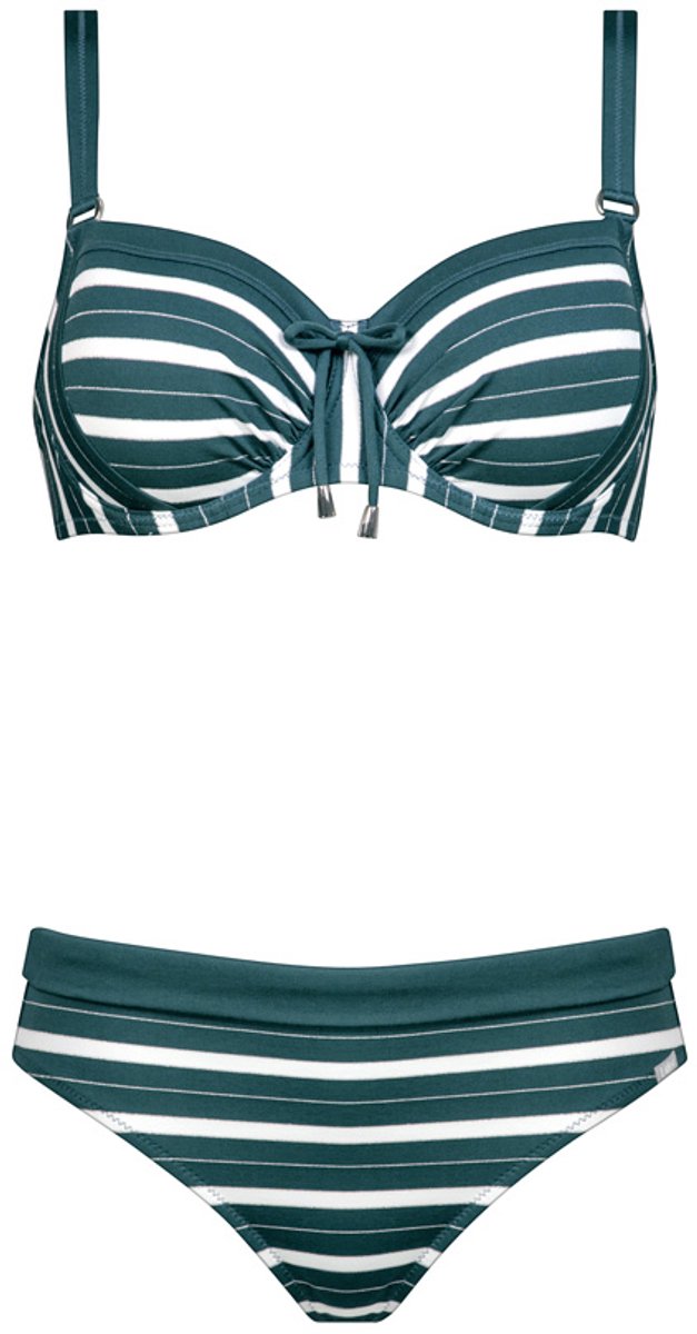 Lidea Viva Strive Stripe Bikini Silverteal-White 46 C