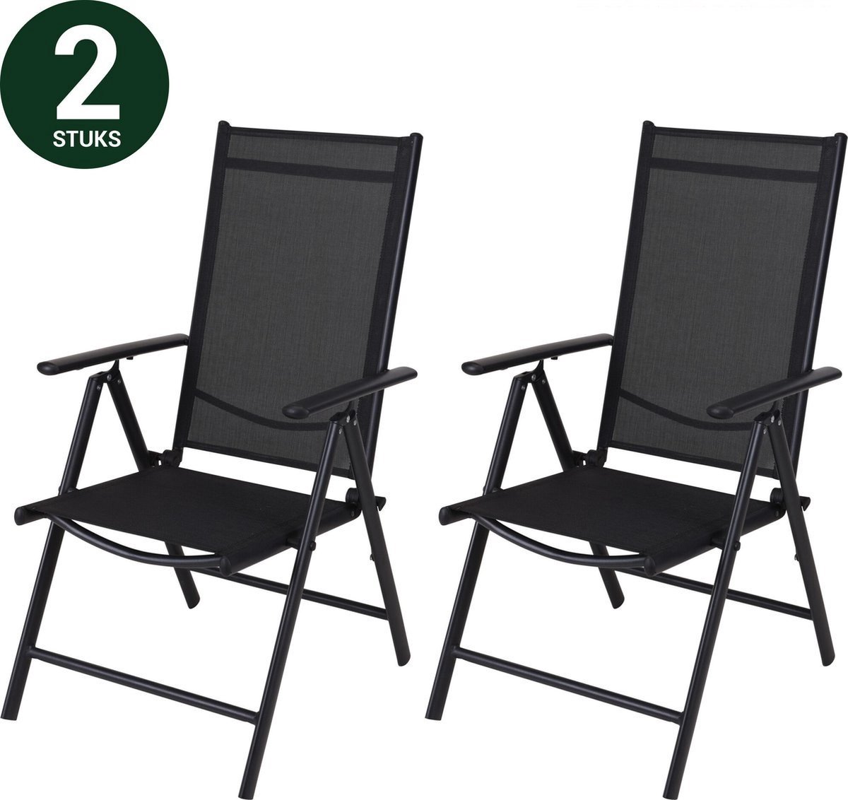 Bol.com Gardington - Tuinstoelen – Klapstoel – Vouwstoel voor op Terras/Tuin/Camping – Tuinset – Campingstoel – Tuinstoel – Vers... aanbieding
