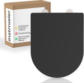 Siège de toilette instmaier - Testé TÜV - Duroplast - Forme D - Zwart