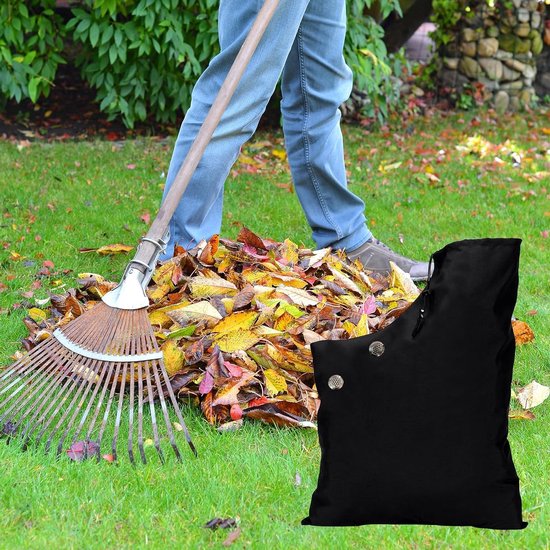 2 Stuks Universele bladblazer-stofzuigerzakken, zwarte bladblazerzak, universele bladopvangzak, verstelbaar voor tuin-, gazon- en tuinbladblazers, Geschikt voor gebruik met tuinstofzuigers en bladblazers - Zwart 45*64cm van Vounot — afbeelding 3