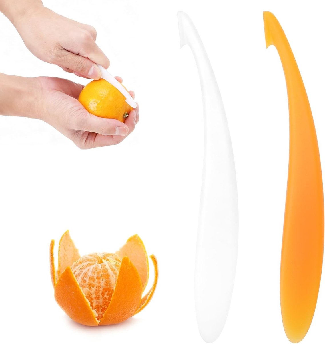 Set van 2 Effectieve Citrus Peelers voor Sinaasappels en Andere Citrusvruchten - Handige Fruit Gadget van Kunststof