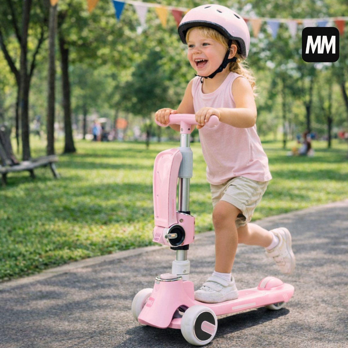 MiniMover Kinderstep 2in1: LED-wielen, 3 wielen, tot 50kg thumbnail 4