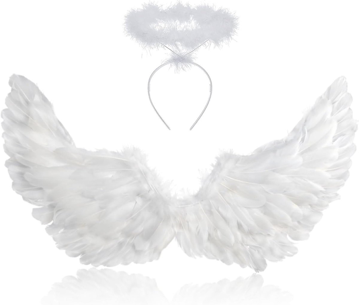 Elegante 105 cm Witte Engel Vleugels voor Vrouwen en Meisjes - Perfect voor Feestjes, Carnaval en Kostuums