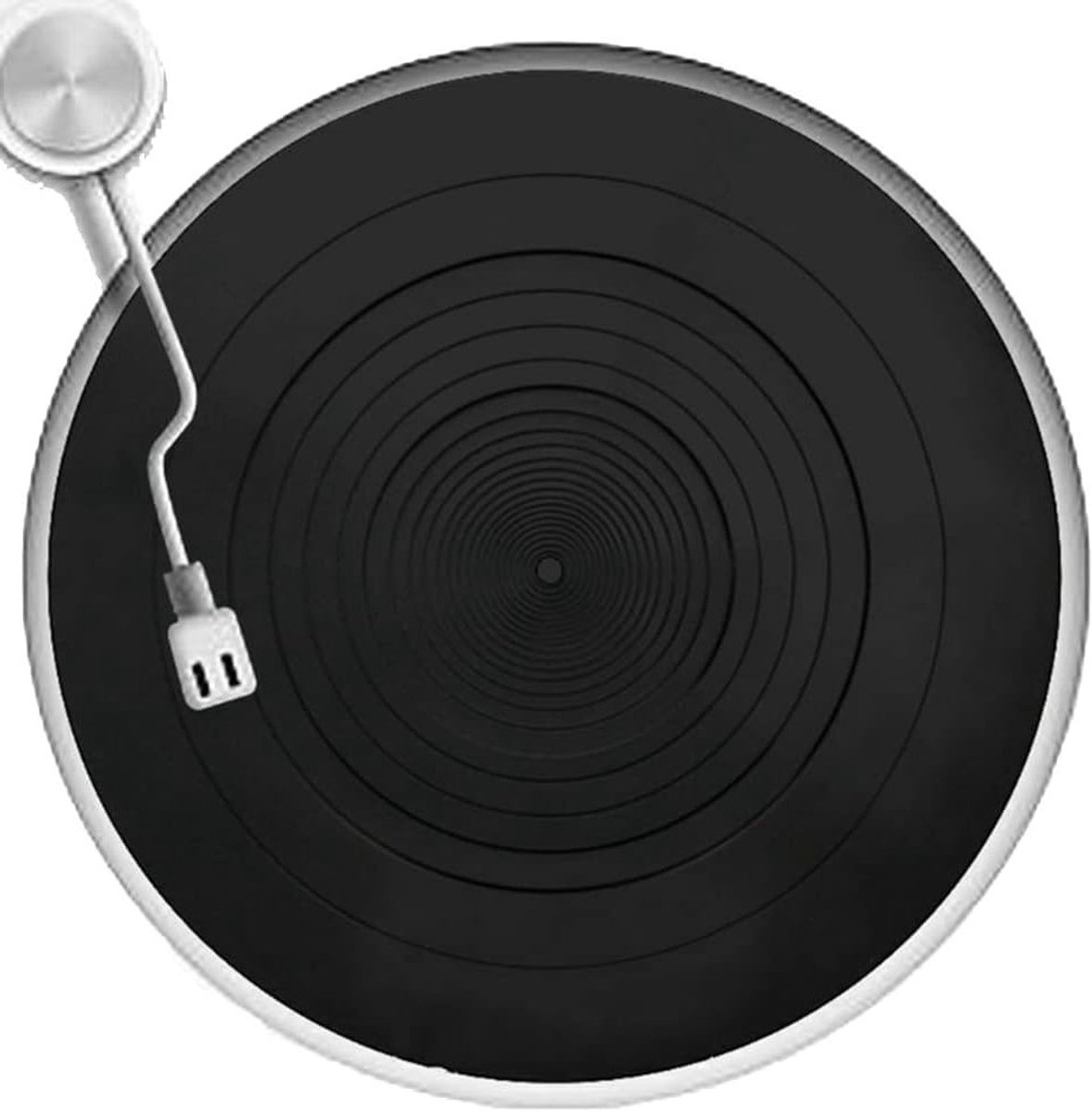 Antistatische Platenmat van Rubber voor Platenspeler, Geluidsisolatie en Schokabsorptie voor LP's