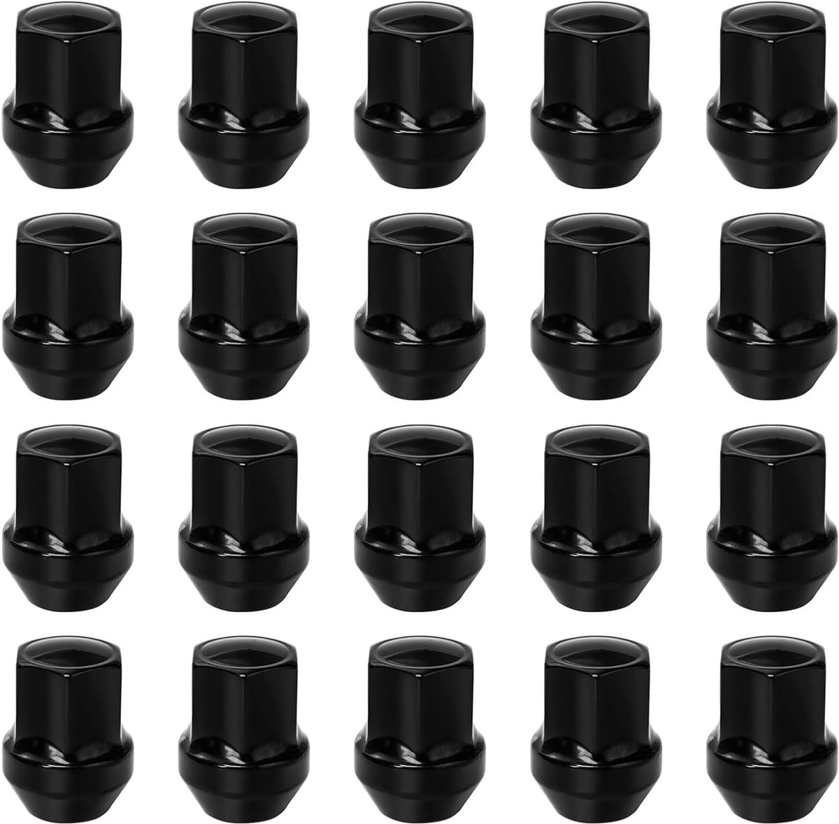 M14x1.5 Wielmoeren met 60° Conische Sluiting en SW 19mm voor Diverse Auto's zoals Chrysler, Ford Galaxy, S-Max, Land Rover en Opel - Zwart, Duurzaam en Betrouwbaar
