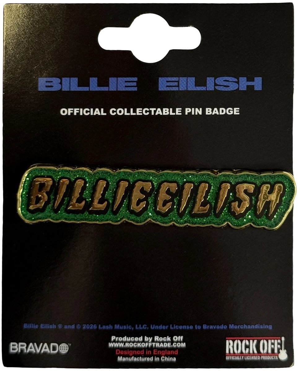 Billie Eilish Glitter Logo - Pin