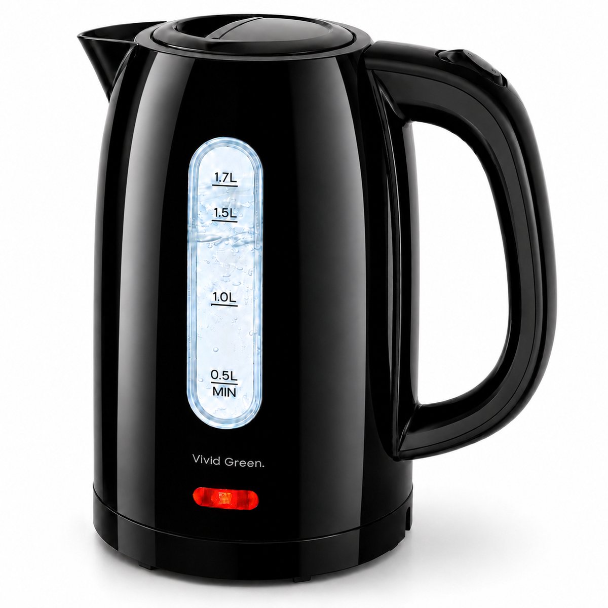 Vivid Green 2200W Waterkoker - 1.7L – BPA-vrij - Kalkfilter - Zwart — afbeelding 1