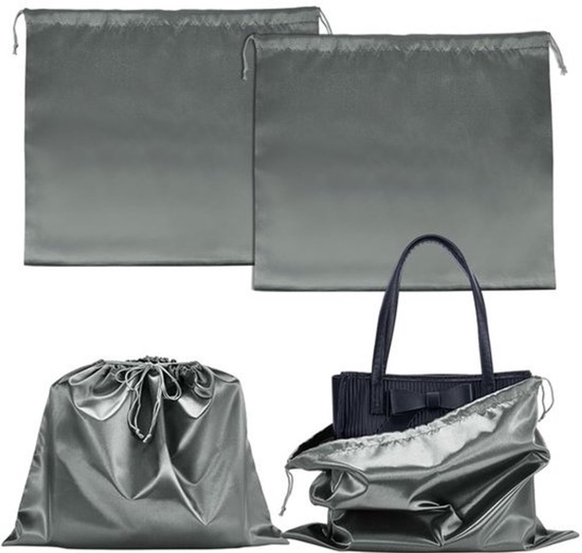 4 Stuks Grijze Dustproof Opbergtas - 39,5 x 50 cm - Ademend Materiaal
