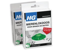 2 x HG Mierenlokdoos 2 stuks per verpakking - Mieren Bestrijding - Mieren Lokdoos - Mierenplaag - Mierenwereld - Mieren In Huis