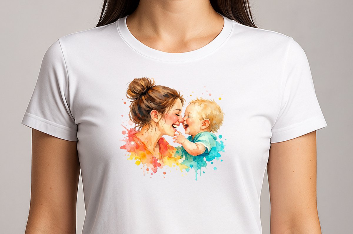 Babyknuffel Watercolor Art - T Shirt - cute - kawaii - Gift - Cadeau - schattig - schattigdesign - liefdesign - pastelkunst - Funny
