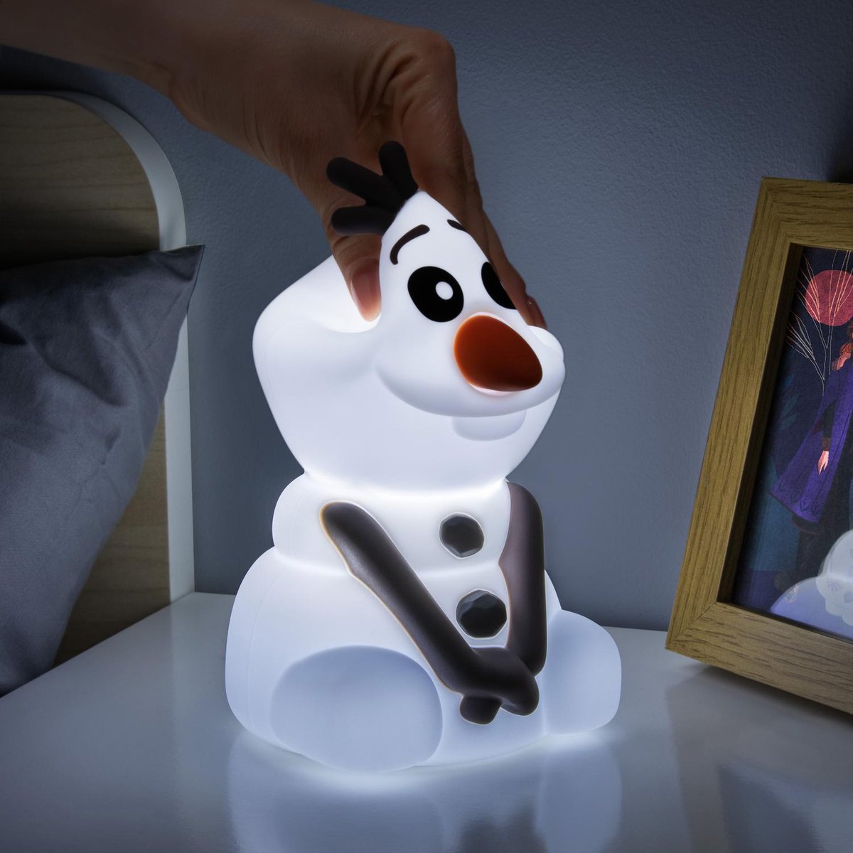 Frozen Olaf SquishyGlo Silicone Light – Officieel Gelicentieerde Oplaadbare Nachtlamp, 19,3 cm- Paladone