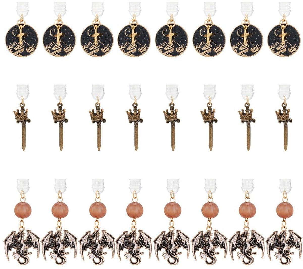 Livia home - Stofstekkers - Mobiele telefoon accessoires - Creatieve hangers - Uniek design - Geschikt voor Kindle - 24 stuks in 3 stijlen