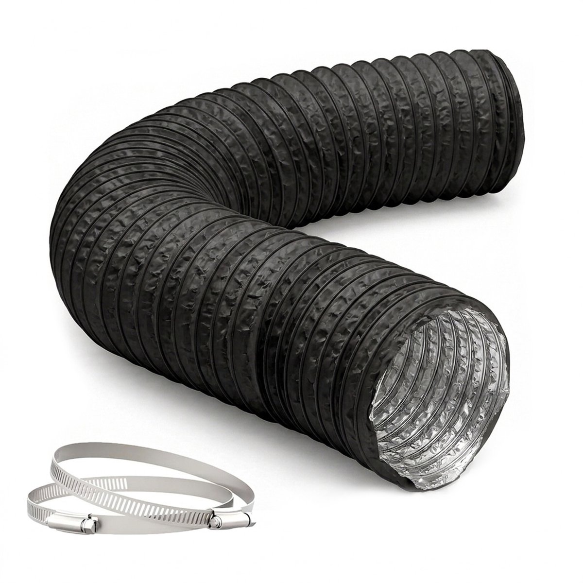 Afzuigslang - Ø 100 mm - 5 meter - flexibel - zwart
