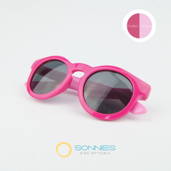 Sonnies - Kinder Zonnebril Roma Duo Rose Rosa - Leeftijd 1 jaar - 2 jaar - 3 jaar - gepolariseerde glazen met UV400 bescherming - lichtgewicht frame - buigzaam flexibel - jongens en meisjes - kinderzonnebril - Zonnebril Kind - kleur rood roze van Merkloos — afbeelding 3