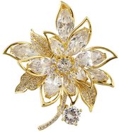 Broche — Premium kwaliteit — Elegante stijl — Corsagespeld — Accessoire — Eenvoudig — Stijlvol — Veelzijdig— Dasspeld — Ideaal voor feestdagen, stijlvolle bruiloften, cadeaus voor meisjes, decoratie, enz. — 4,7 x 5,2 cm