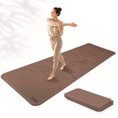 Funlife Opvouwbare Yogamat 190 x 66 cm - 10 mm Dik - Antislip Fitnessmat voor Yoga, Pilates en Thuis Workout - Karamel Flow Design