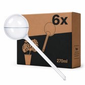 Minismus 6 Stuks 270mL Druppelsysteem Waterdruppelaar voor Planten Ø 8 CM - Waterafgiftesysteem voor 14 dagen - Waterbol - Beregening voor kamerplanten - Mat