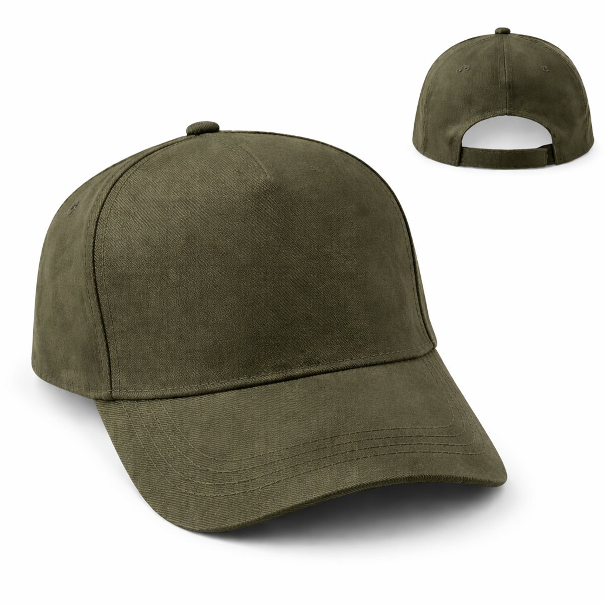 Benza Luxe Leger Cap Muts Legergroen