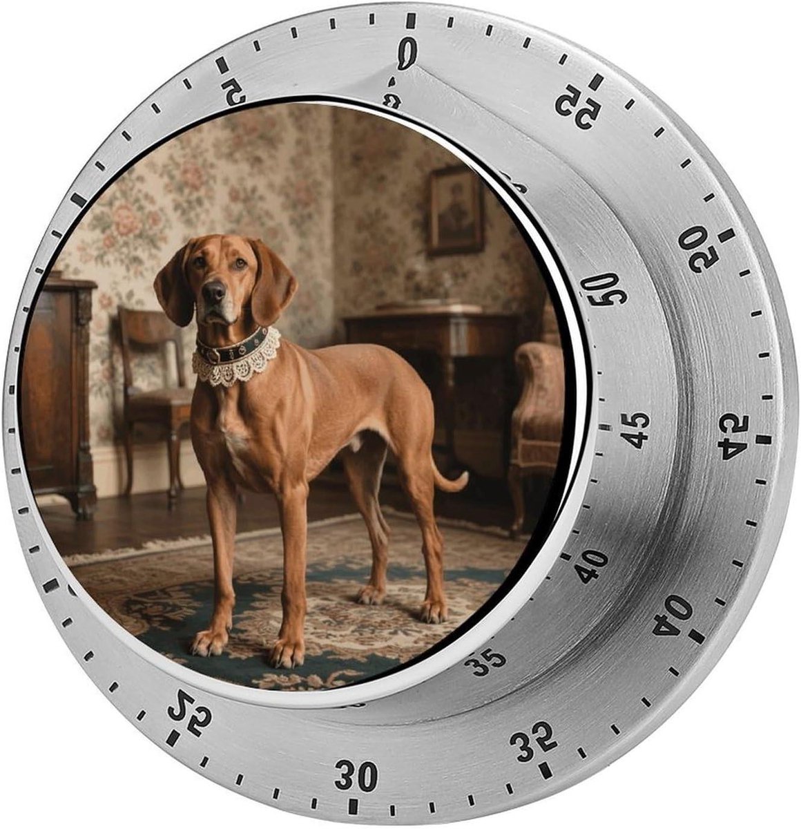 Keukenwekker - Kookwekker Timer - Koken Bakken - Mechanisch Zonder Batterij - 7.9 x 7.9 cm - Wit