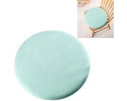 Rond kussen - Dubbelzijdig kussen - Kussen van traagschuim - Buitenkussen - Wasbaar kussen - 35x35x3.5 cm - Zacht en comfortabel - Afneembaar - Geschikt voor binnen, buiten, in de tuin, in de auto en op kantoor - Groen