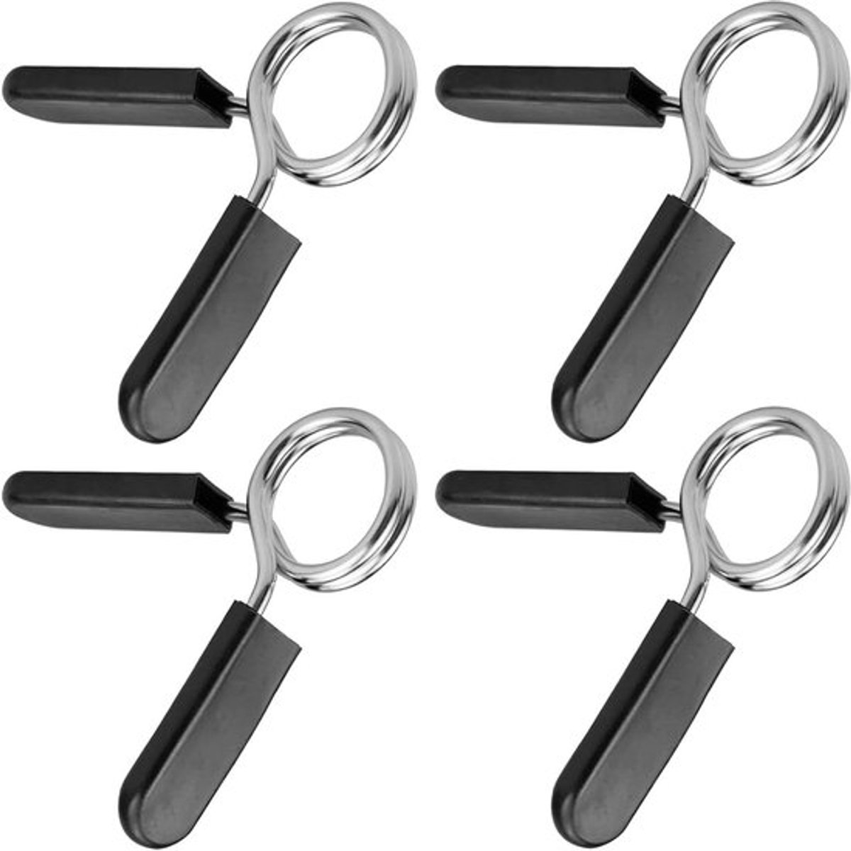 Veerklemmen voor lange halters 4 stuks - Haltersluitingen - Gewichtsklemmen - 25 mm