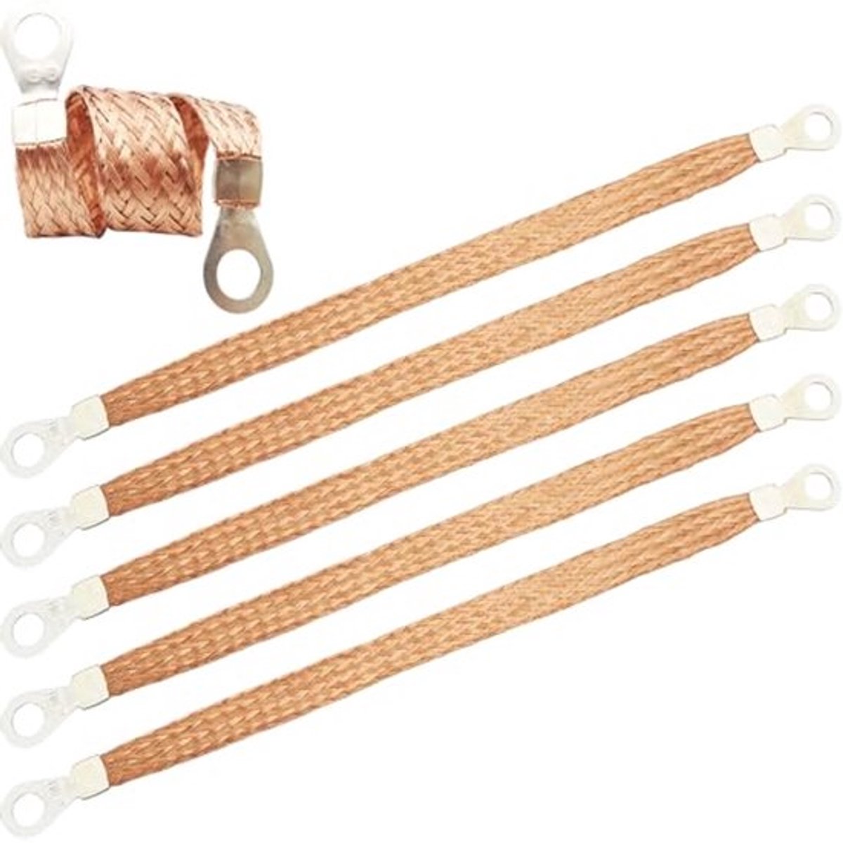 Mass Braid, 19 cm, Universele Automotive Heavy Duty Motor Massage Band Koper (Pack of 5)
