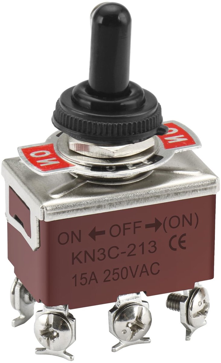 By shayne - Metal switch - Schakelaar - Waterdicht - Bruin - Momentary Switch - Voor diverse toepassingen
