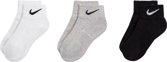Nike Performance Gevoerde enkelsokken voor kinderen (3 paar) Maat 34-38