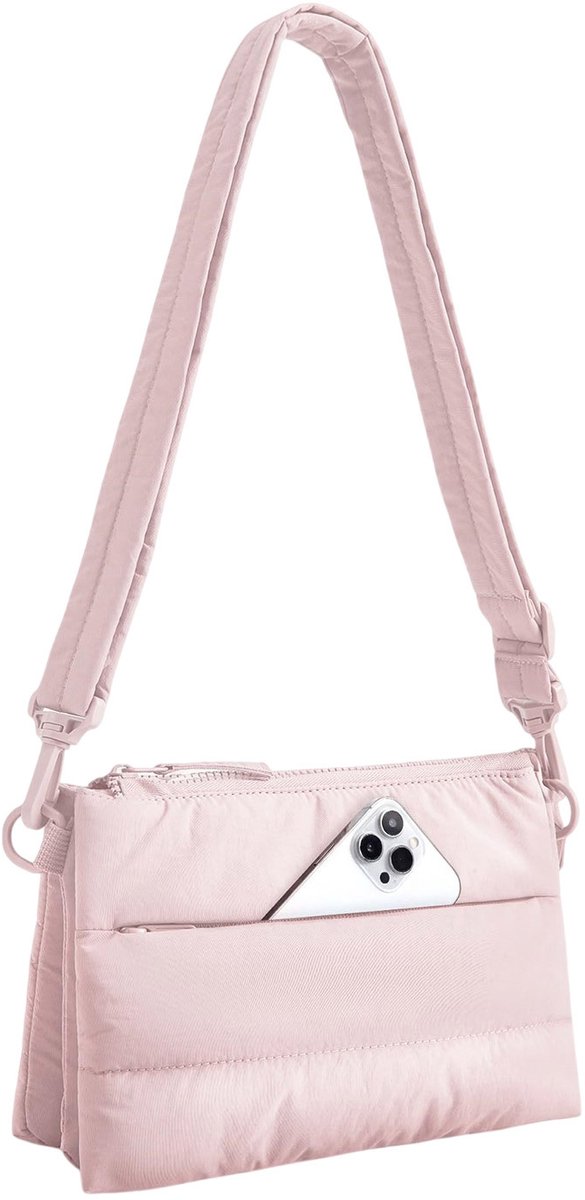 Topmelon Schoudertas - Crossbody Tas - Damestas -Crossbodytas - RFID-Bescherming Roze