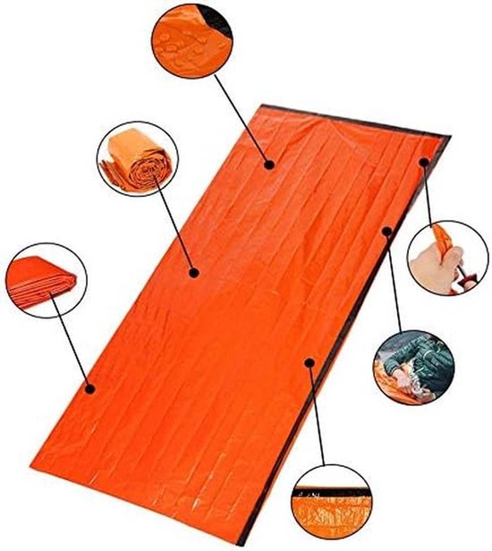 Slaapzakken Buiten - Kampeerzakken Set - Outdoor Avontuur - Waterdicht Ontwerp - 2 Stuks - Oranje — afbeelding 2