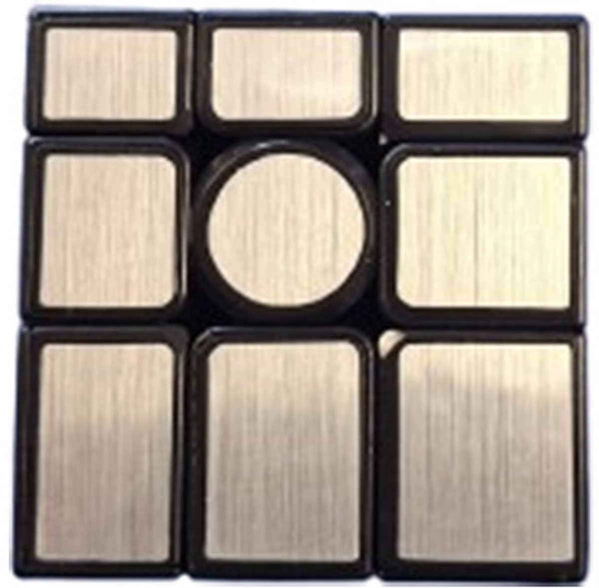 kubus puzzel zilver verschillende vormen. 6 x 6 cm